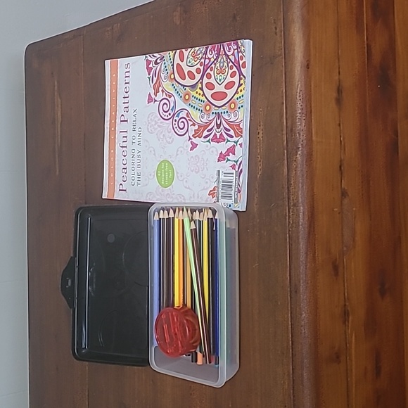 Other - Adult coloring book with the pencils and sharpener.